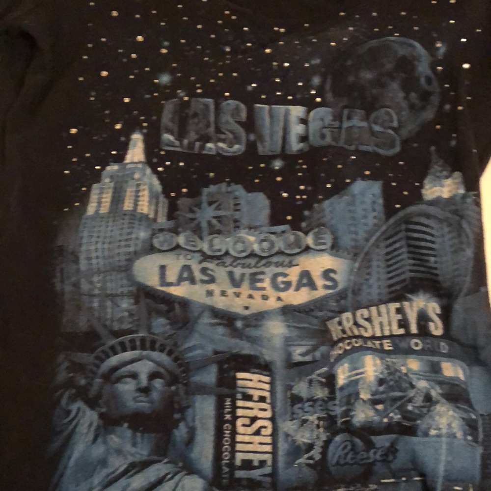 Blue Las Vegas Hershey’s chocolate factory shirt